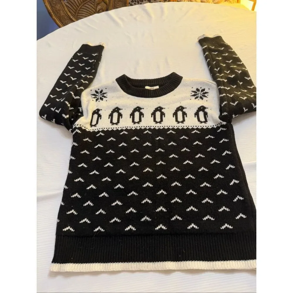 Kate Spade Women’s Broome Street Penguin Intarsia Sweater Size XS